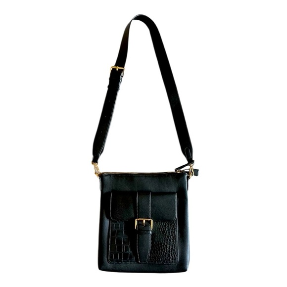 “Espe” crossbody bag.  Black. Vegan. - Picture 8 of 8